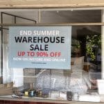 Window signage print